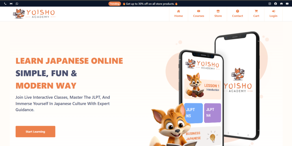 Yoisho academy www.yoisho.in