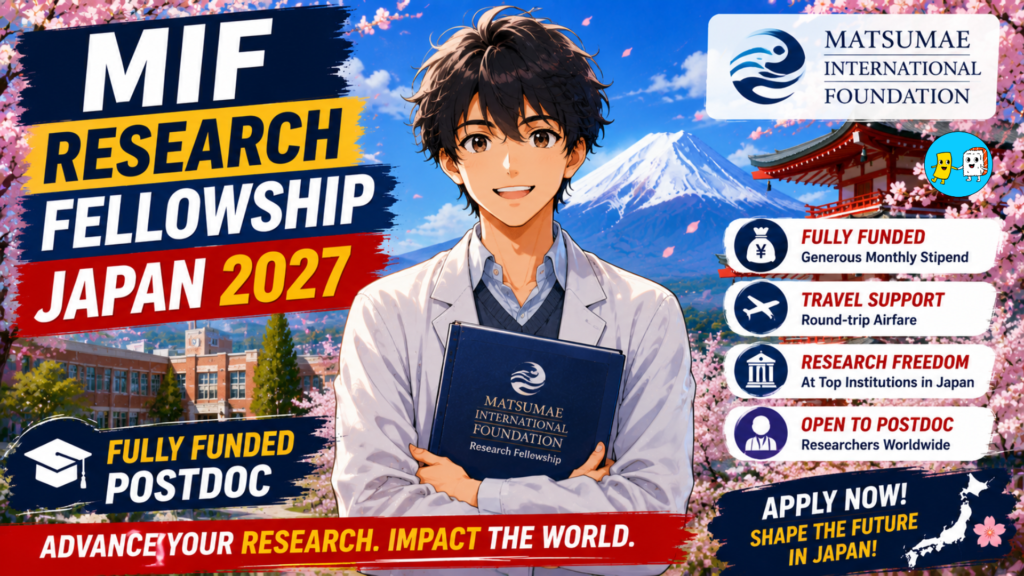 Homepage 6 MIF Research Fellowship Japan 2027 Fully Funded Postdoc