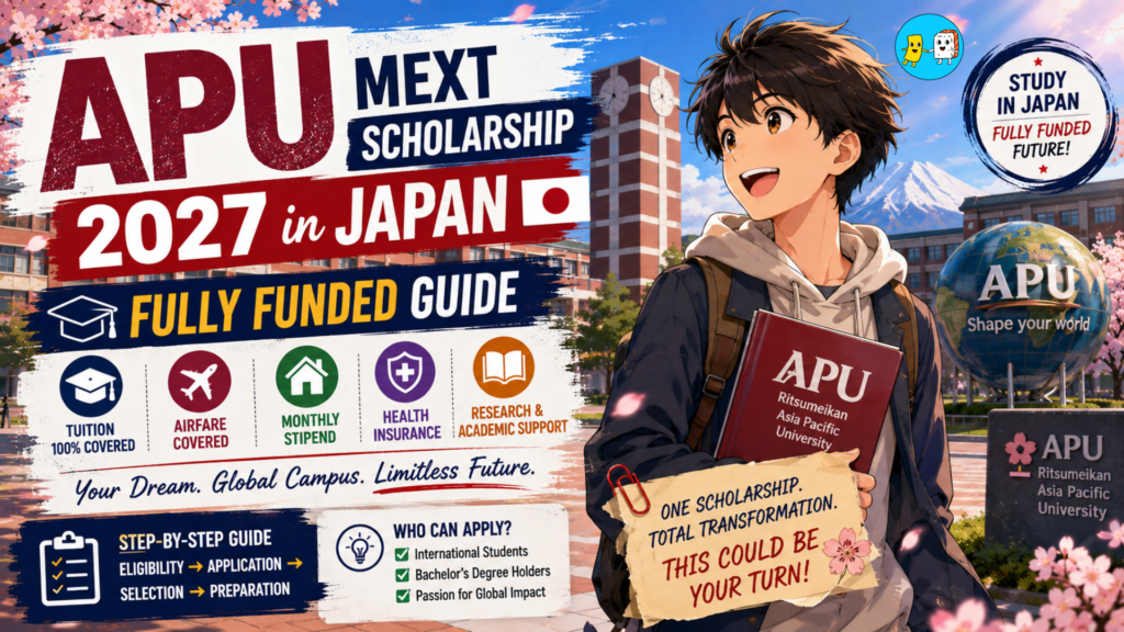 APU MEXT Scholarship 2027 in Japan: Fully Funded Guide 2 APU MEXT Scholarship 2027 in Japan: Fully Funded Guide