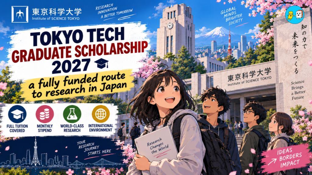 Homepage 9 Tokyo Tech MEXT Scholarship 2027 Institute of Science Tokyo MEXT scholarship