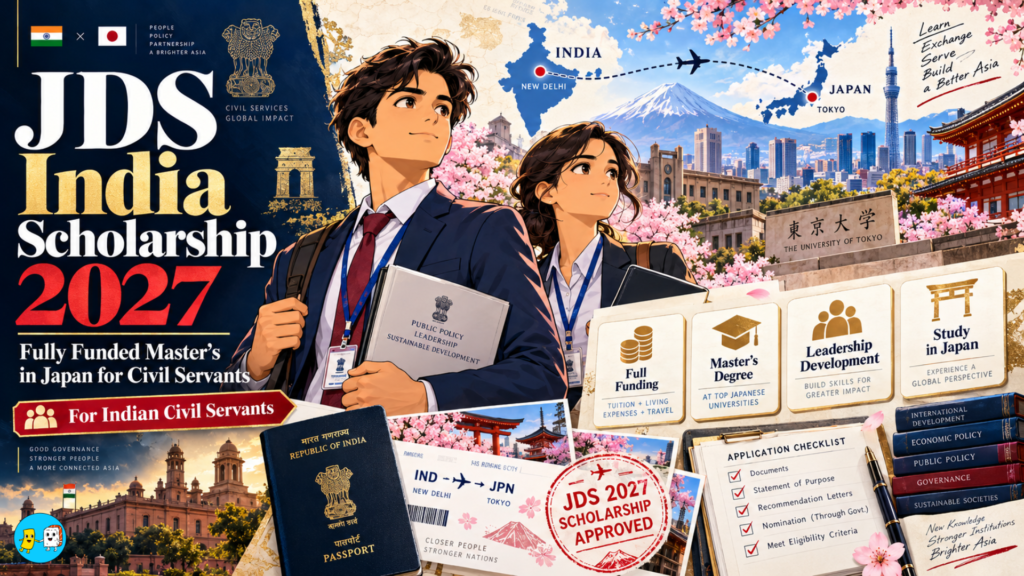 JDS Scholarship 2027: Fully Funded Master's in Japan for Indian Civil Servants 2 JDS India Scholarship 2027: Fully Funded Master’s in Japan for Civil Servants