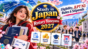 Study in Japan via Rotary Yoneyama 2027 Eligibility, JLPT N3 Rules & Stipends (1)